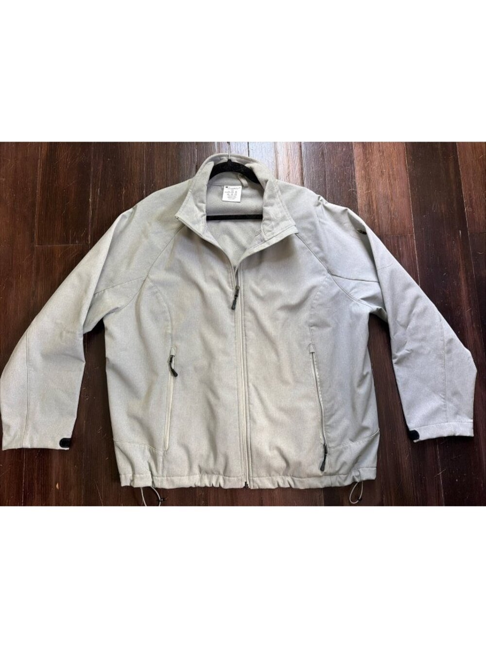 Champion Duofold Dry Mens Zip Jacket 3XL Gray Water Resistant Coat Grandpa Core
